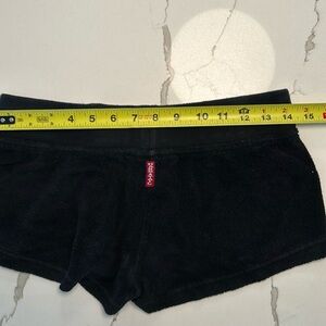 Black Terry Hard Tail Shorts